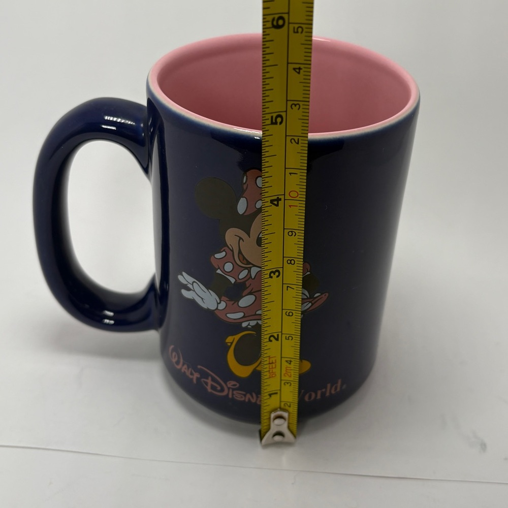 Vintage Walt Disney World Blue Minnie Mouse 16oz Ceramic Coffee Mug Cup - Picture 7 of 8